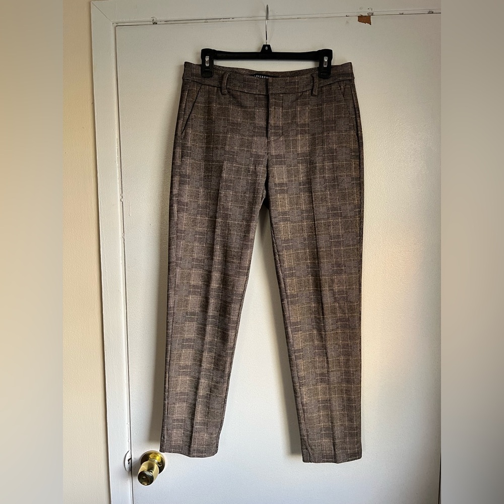 Liverpool Kelsey Knit Trousers In Brown/Black Size 6/28